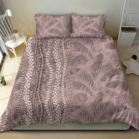 Hawaii Prince Kuhio Bedding Set Mocha Hawaiian Lau Maia With Leis