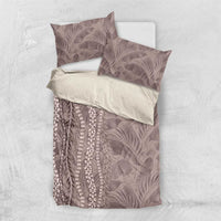 Hawaii Prince Kuhio Bedding Set Mocha Hawaiian Lau Maia With Leis