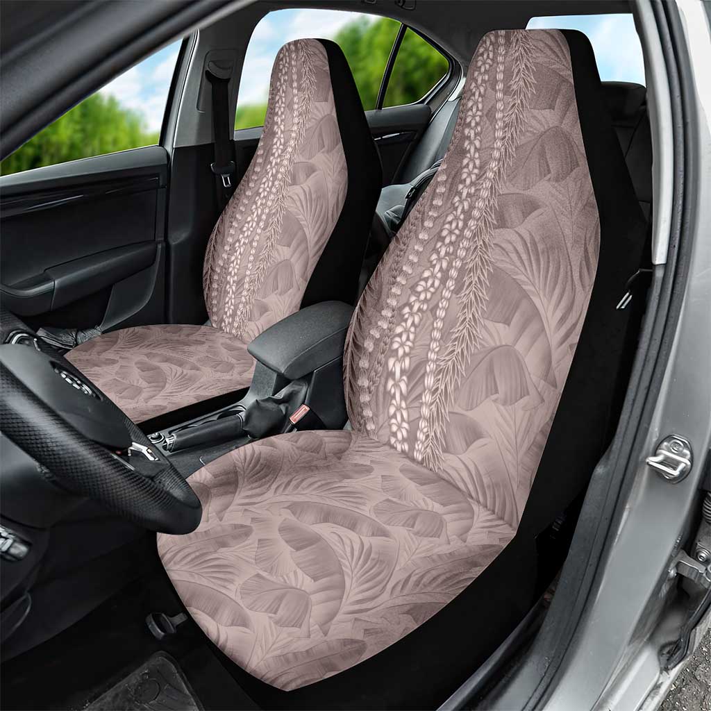 Hawaii Prince Kuhio Car Seat Cover Mocha Hawaiian Lau Maia With Leis