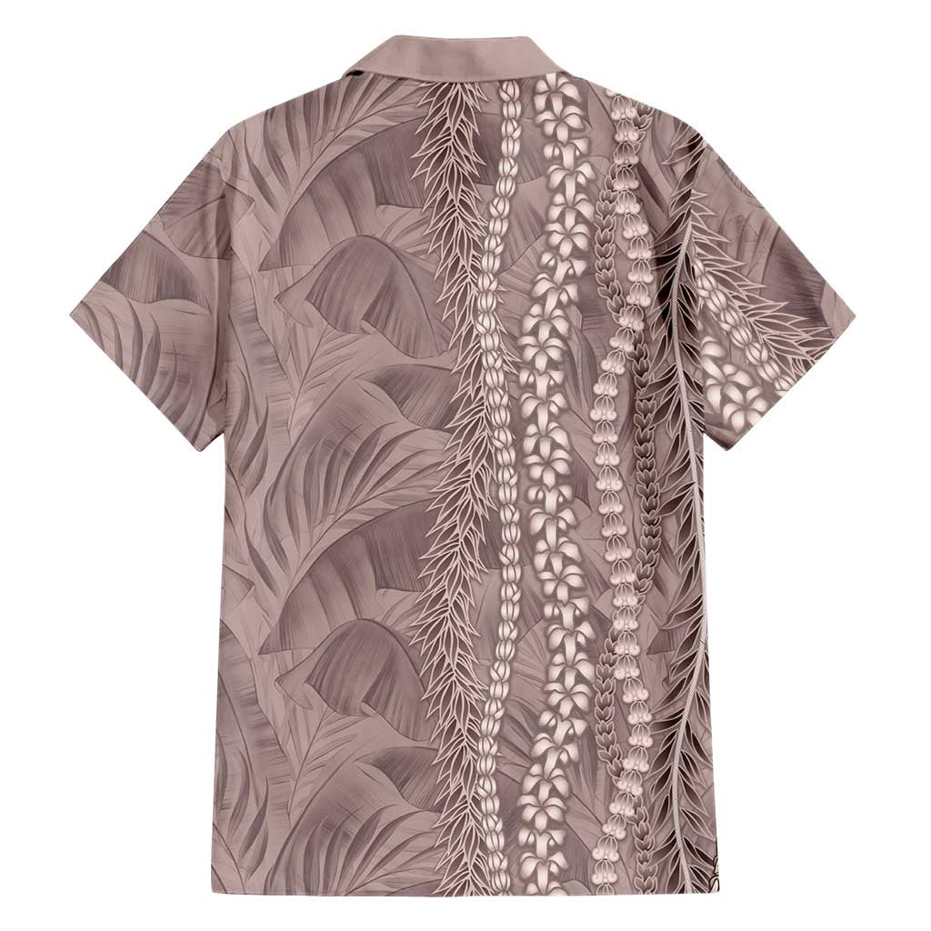 Hawaii Prince Kuhio Family Matching Mermaid Dress and Hawaiian Shirt Mocha Hawaiian Lau Maia With Leis LT05 - Polynesian Pride