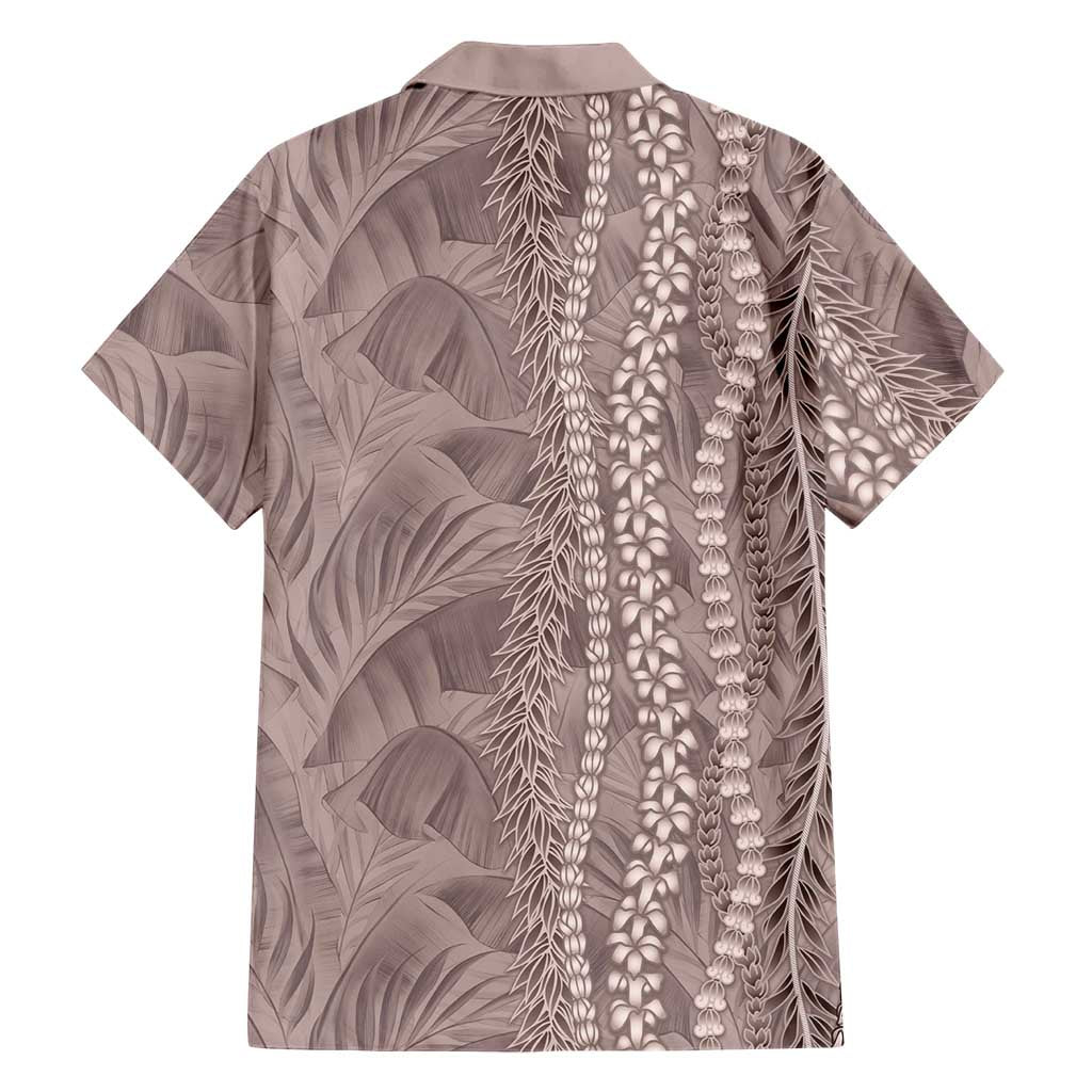 Hawaii Prince Kuhio Family Matching Summer Maxi Dress and Hawaiian Shirt Mocha Hawaiian Lau Maia With Leis LT05 - Polynesian Pride