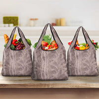 Hawaii Prince Kuhio Grocery Bag Mocha Hawaiian Lau Maia With Leis