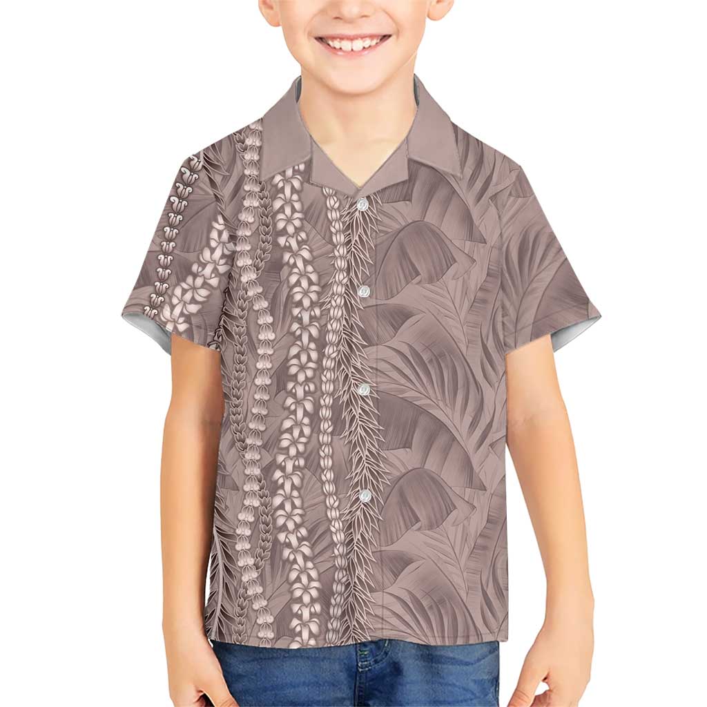 Hawaii Prince Kuhio Hawaiian Shirt Mocha Hawaiian Lau Maia With Leis