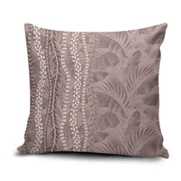 Hawaii Prince Kuhio Pillow Cover Mocha Hawaiian Lau Maia With Leis LT05 Mocha - Polynesian Pride