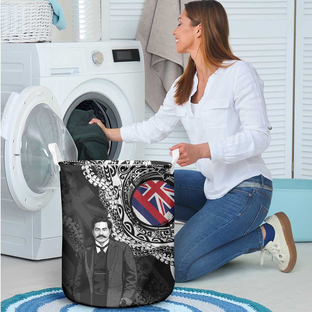 Hawaii Prince Kuhio Laundry Basket Hawaiian Maile Lei