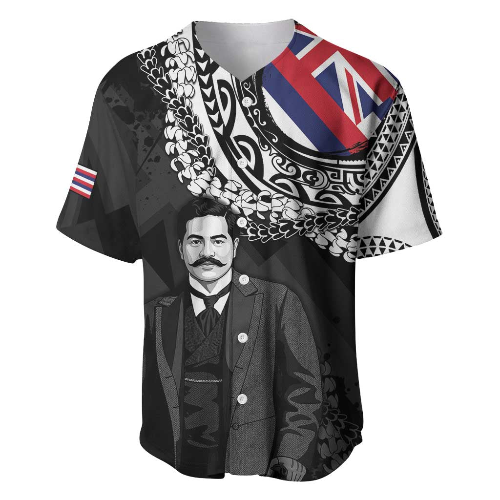 Personalised Hawaii Prince Kuhio Baseball Jersey Hawaiian Maile Lei