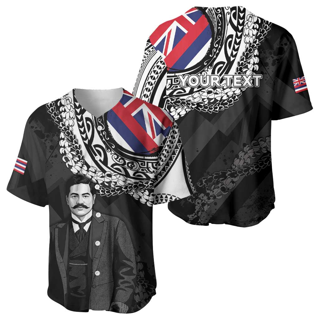 Personalised Hawaii Prince Kuhio Baseball Jersey Hawaiian Maile Lei