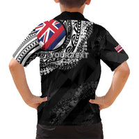 Personalised Hawaii Prince Kuhio Family Matching Short Sleeve Bodycon Dress and Hawaiian Shirt Hawaiian Maile Lei LT05 - Polynesian Pride