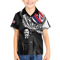 Personalised Hawaii Prince Kuhio Family Matching Summer Maxi Dress and Hawaiian Shirt Hawaiian Maile Lei