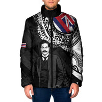 Personalised Hawaii Prince Kuhio Padded Jacket Hawaiian Maile Lei