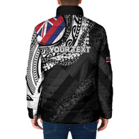 Personalised Hawaii Prince Kuhio Padded Jacket Hawaiian Maile Lei