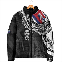 Personalised Hawaii Prince Kuhio Padded Jacket Hawaiian Maile Lei