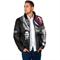 Personalised Hawaii Prince Kuhio Padded Jacket Hawaiian Maile Lei