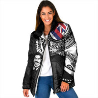 Personalised Hawaii Prince Kuhio Padded Jacket Hawaiian Maile Lei