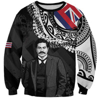 Personalised Hawaii Prince Kuhio Sweatshirt Hawaiian Maile Lei