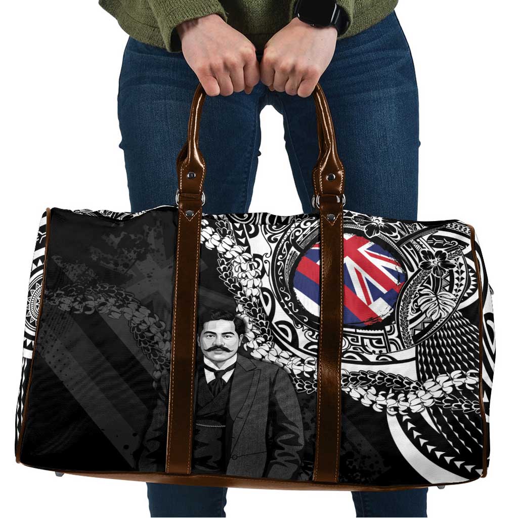 Hawaii Prince Kuhio Travel Bag Hawaiian Maile Lei LT05 Black - Polynesian Pride