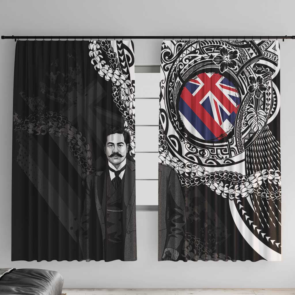 Hawaii Prince Kuhio Window Curtain Hawaiian Maile Lei