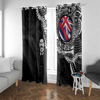 Hawaii Prince Kuhio Window Curtain Hawaiian Maile Lei