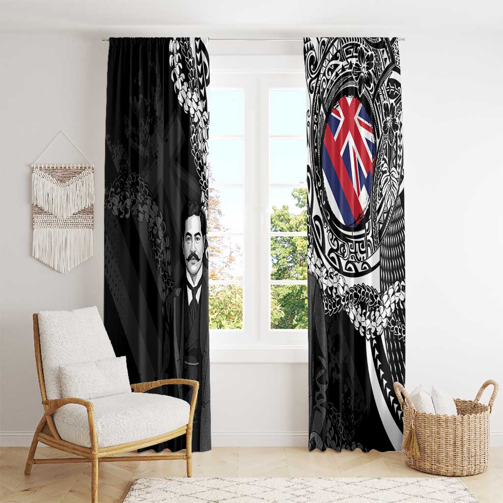 Hawaii Prince Kuhio Window Curtain Hawaiian Maile Lei
