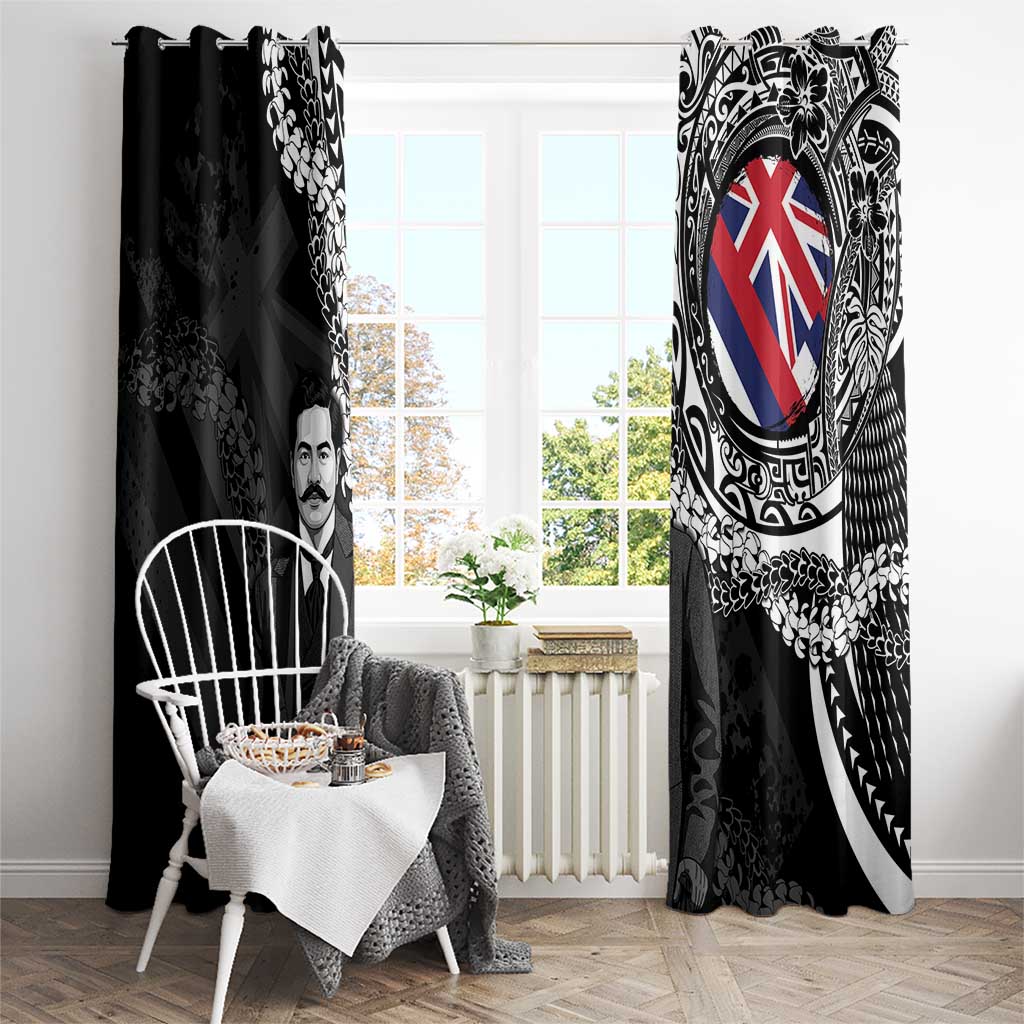 Hawaii Prince Kuhio Window Curtain Hawaiian Maile Lei