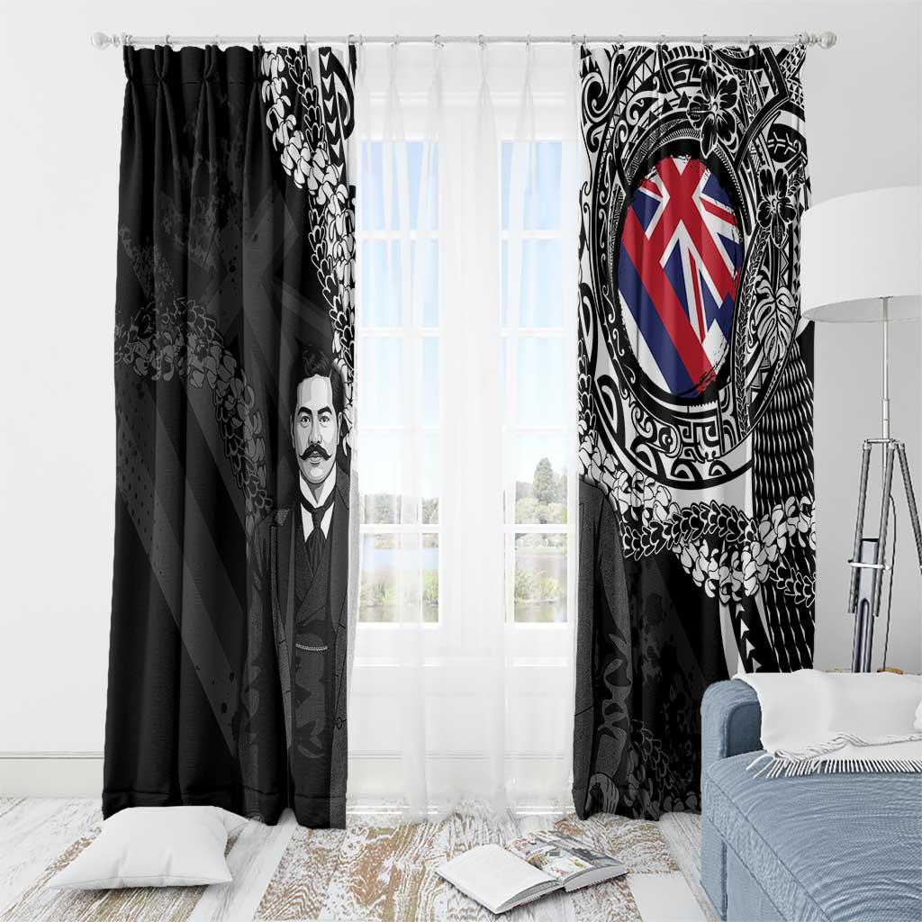 Hawaii Prince Kuhio Window Curtain Hawaiian Maile Lei