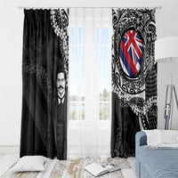 Hawaii Prince Kuhio Window Curtain Hawaiian Maile Lei