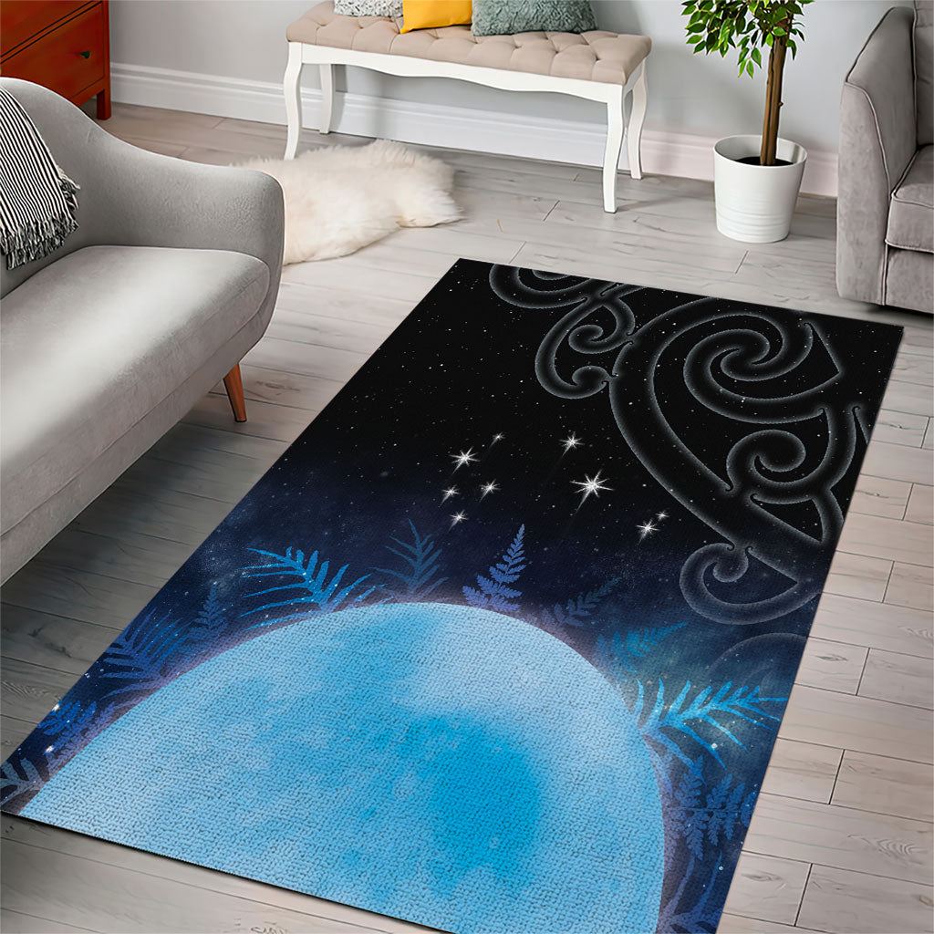 New Zealand Matariki Area Rug Pleiades Star Cluster Blue Galaxy LT05 - Polynesian Pride