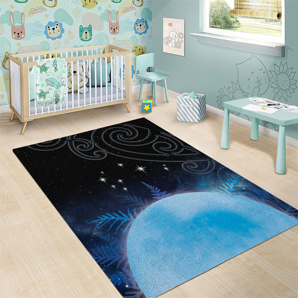New Zealand Matariki Area Rug Pleiades Star Cluster Blue Galaxy LT05 - Polynesian Pride