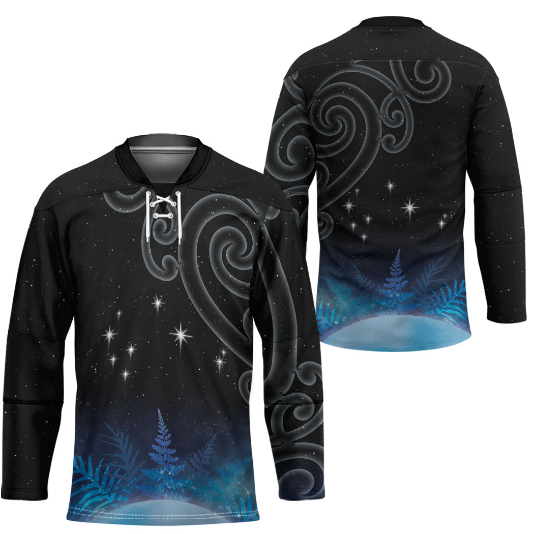 New Zealand Matariki Hockey Jersey Pleiades Star Cluster Blue Galaxy