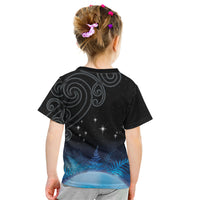 New Zealand Matariki Kid T Shirt Pleiades Star Cluster Blue Galaxy
