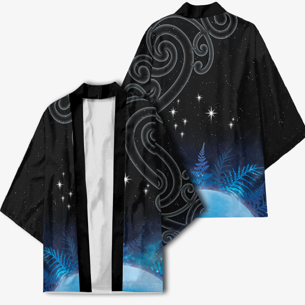 New Zealand Matariki Kimono Pleiades Star Cluster Blue Galaxy LT05 - Polynesian Pride