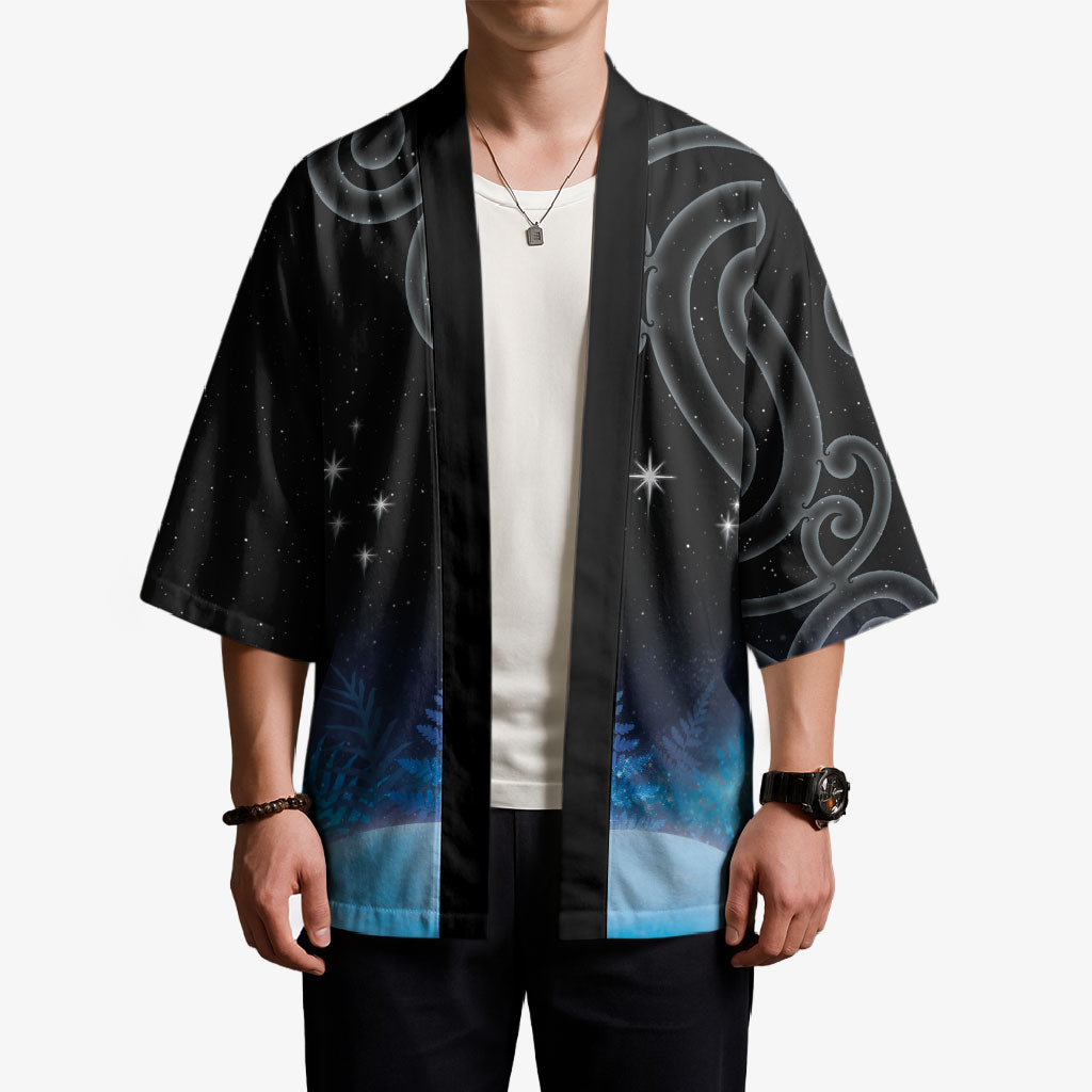 New Zealand Matariki Kimono Pleiades Star Cluster Blue Galaxy LT05 - Polynesian Pride