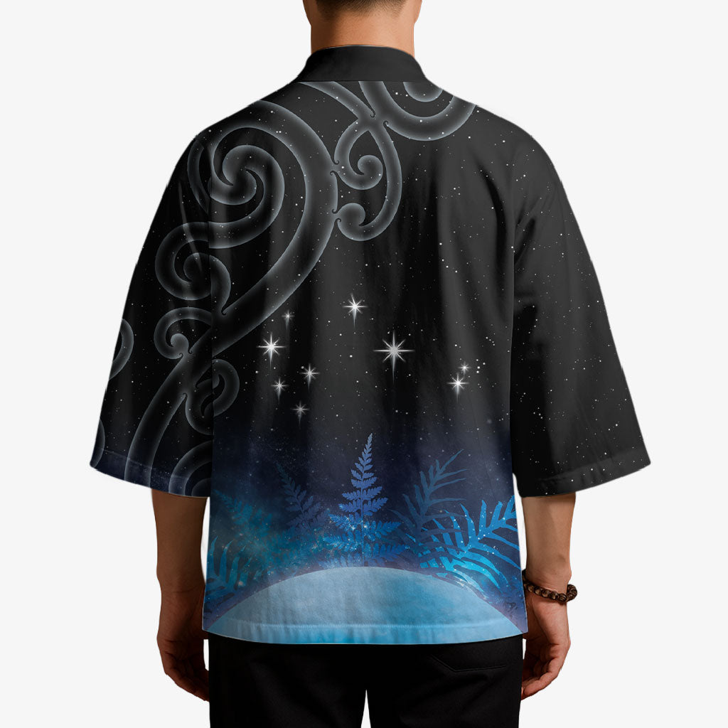New Zealand Matariki Kimono Pleiades Star Cluster Blue Galaxy LT05 - Polynesian Pride