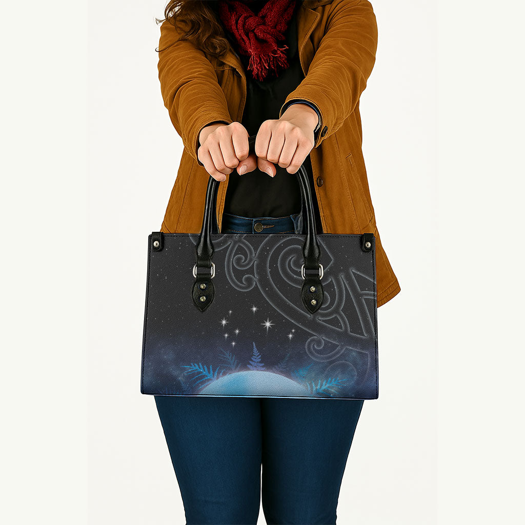 New Zealand Matariki Leather Bag Pleiades Star Cluster Blue Galaxy