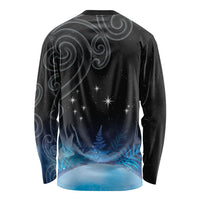 New Zealand Matariki Long Sleeve Shirt Pleiades Star Cluster Blue Galaxy