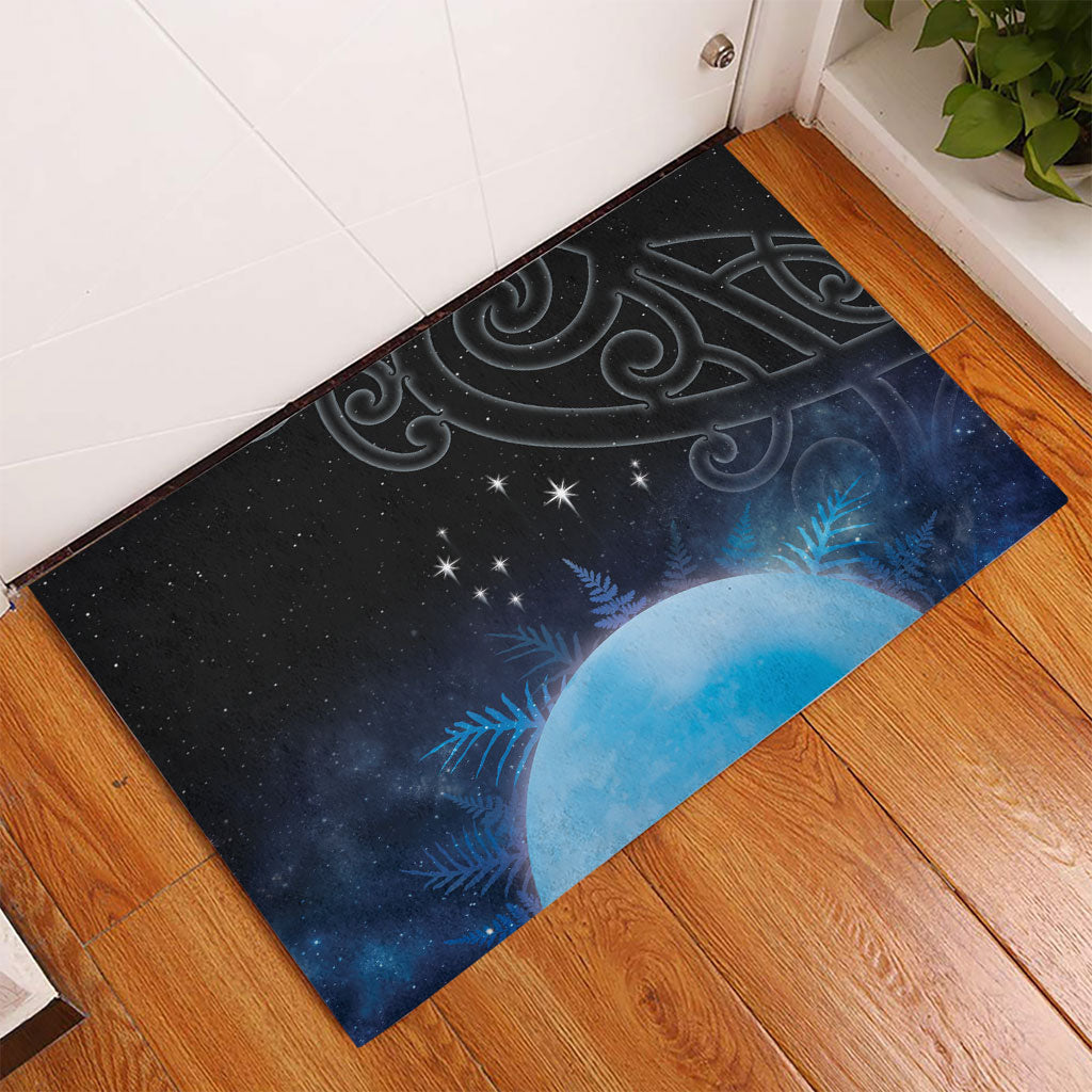 New Zealand Matariki Rubber Doormat Pleiades Star Cluster Blue Galaxy LT05 - Polynesian Pride
