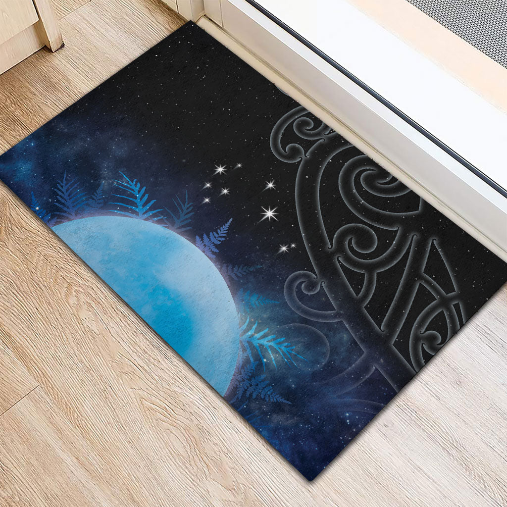 New Zealand Matariki Rubber Doormat Pleiades Star Cluster Blue Galaxy LT05 - Polynesian Pride