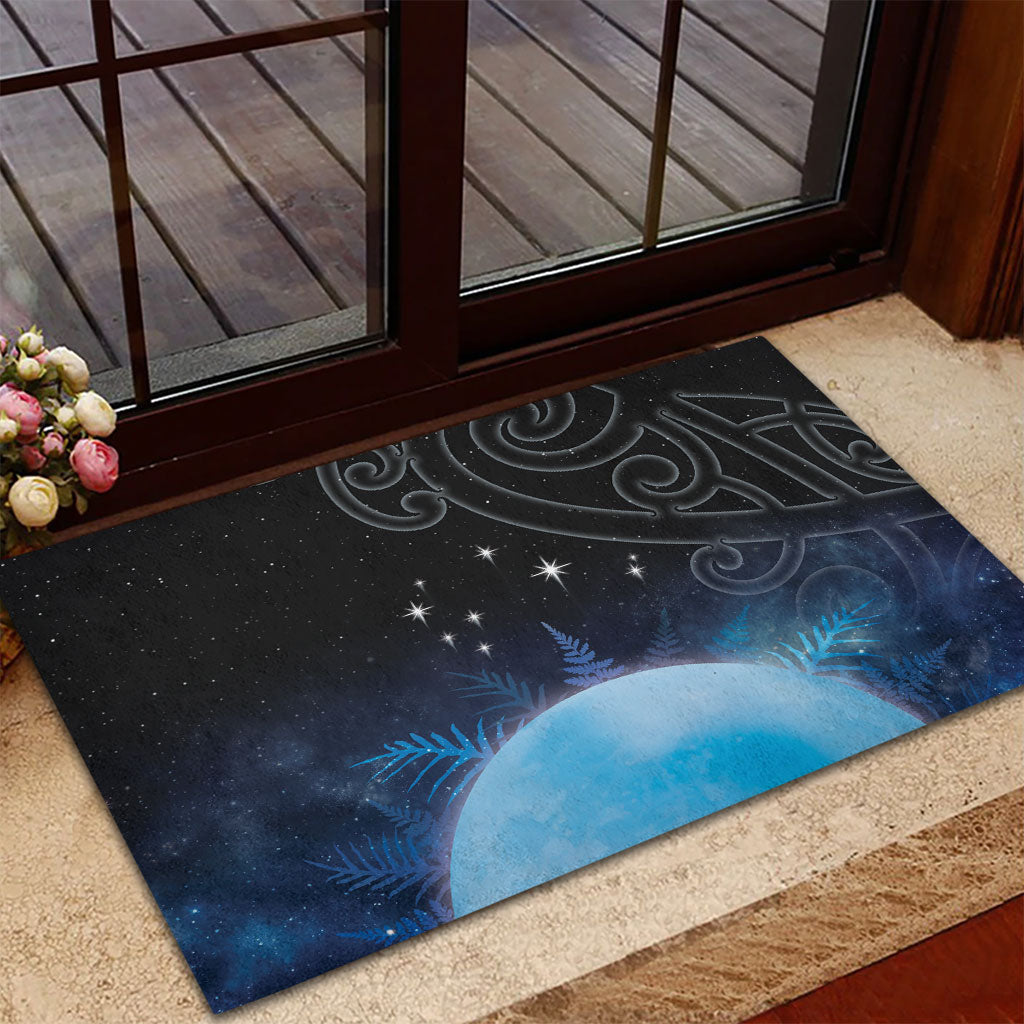 New Zealand Matariki Rubber Doormat Pleiades Star Cluster Blue Galaxy LT05 - Polynesian Pride