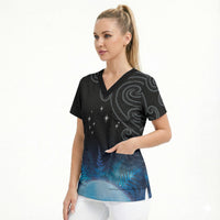 New Zealand Matariki Scrub Top Pleiades Star Cluster Blue Galaxy