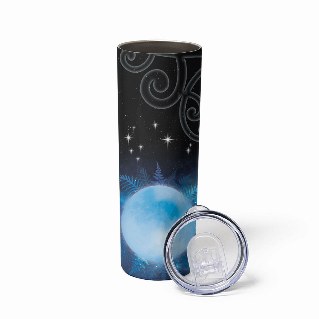 New Zealand Matariki Skinny Tumbler Pleiades Star Cluster Blue Galaxy LT05 - Polynesian Pride
