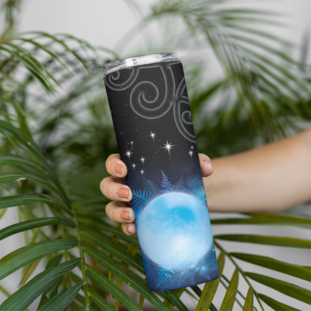 New Zealand Matariki Skinny Tumbler Pleiades Star Cluster Blue Galaxy LT05 - Polynesian Pride