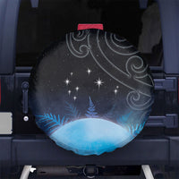 New Zealand Matariki Spare Tire Cover Pleiades Star Cluster Blue Galaxy LT05 No hole Blue - Polynesian Pride