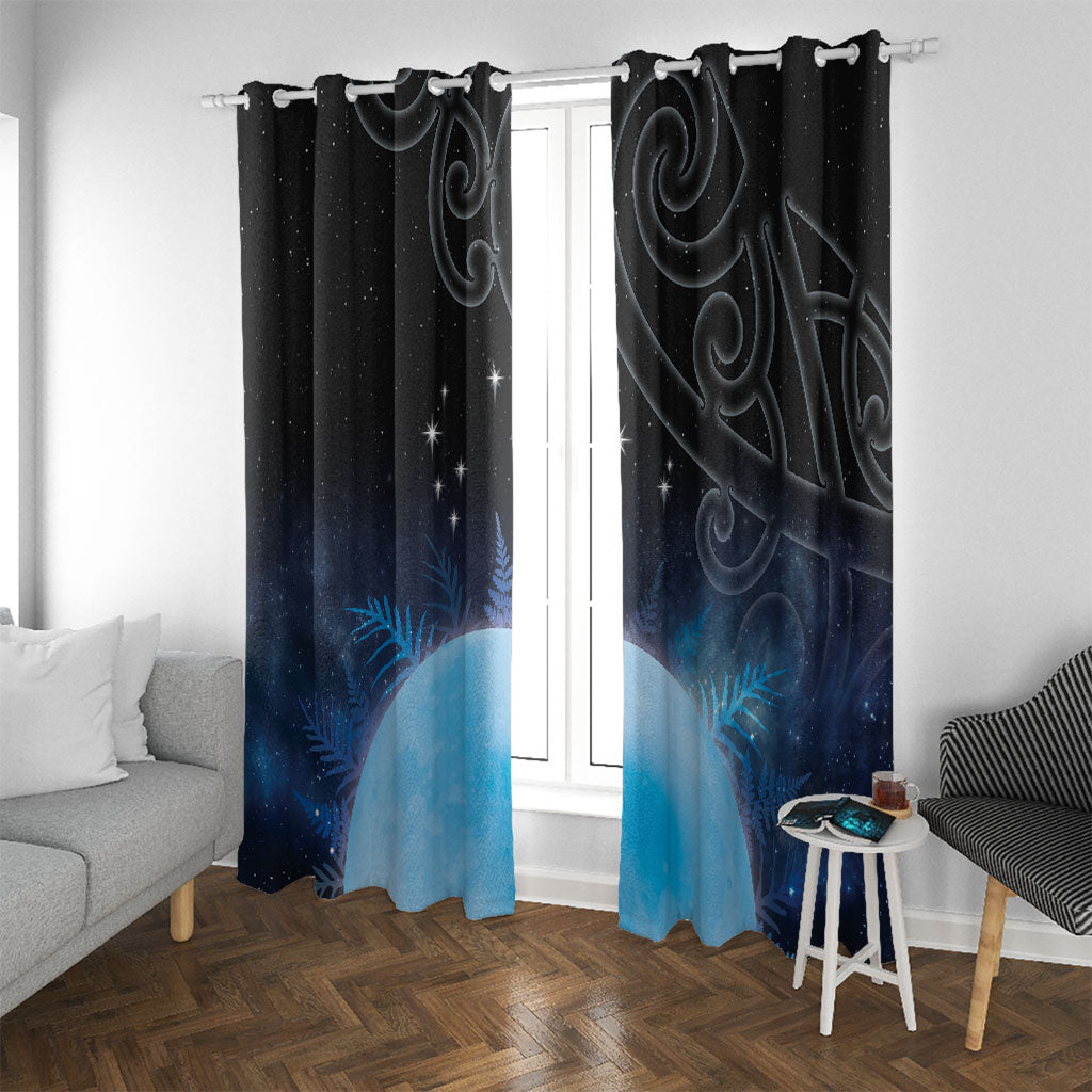 New Zealand Matariki Window Curtain Pleiades Star Cluster Blue Galaxy
