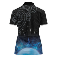 New Zealand Matariki Women Polo Shirt Pleiades Star Cluster Blue Galaxy LT05 - Polynesian Pride