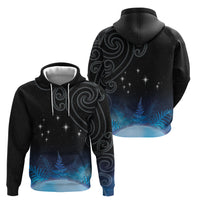 New Zealand Matariki Zip Hoodie Pleiades Star Cluster Blue Galaxy