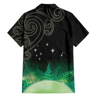 New Zealand Matariki Family Matching Puletasi and Hawaiian Shirt Pleiades Star Cluster Green Galaxy LT05 - Polynesian Pride