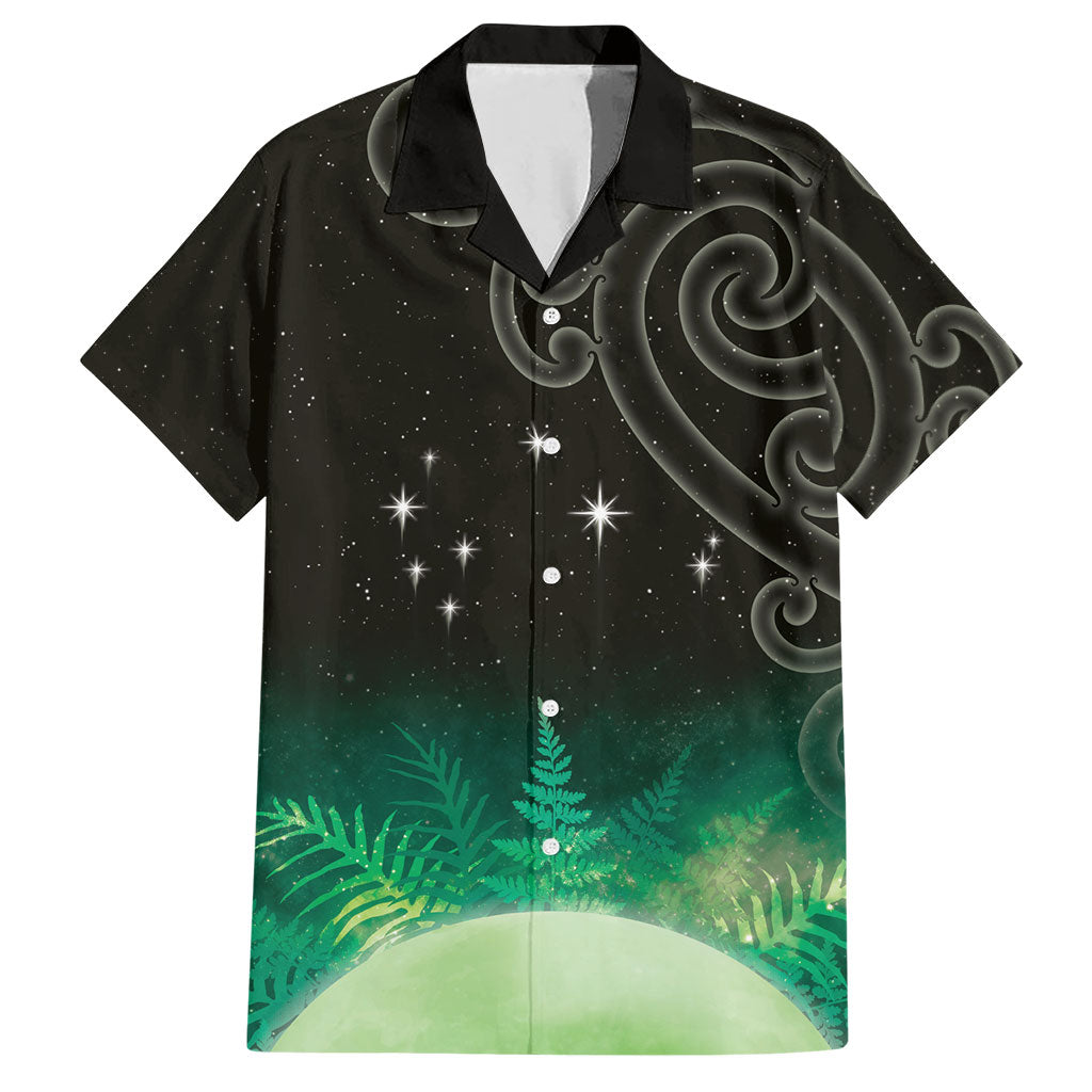 New Zealand Matariki Hawaiian Shirt Pleiades Star Cluster Green Galaxy