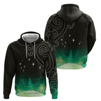 New Zealand Matariki Hoodie Pleiades Star Cluster Green Galaxy LT05 - Polynesian Pride