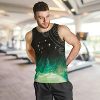 New Zealand Matariki Men Tank Top Pleiades Star Cluster Green Galaxy