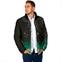 New Zealand Matariki Padded Jacket Pleiades Star Cluster Green Galaxy